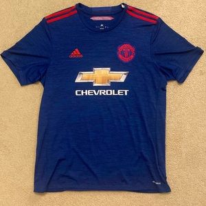 Manchester United blue away jersey